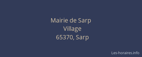 Mairie de Sarp