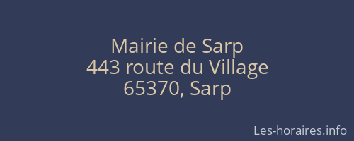 Mairie de Sarp