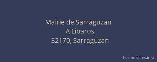 Mairie de Sarraguzan
