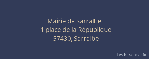 Mairie de Sarralbe