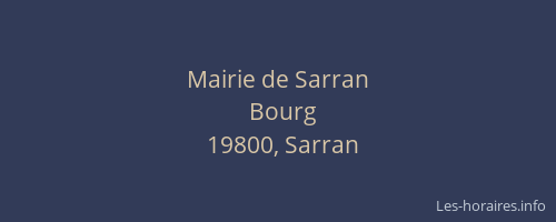 Mairie de Sarran