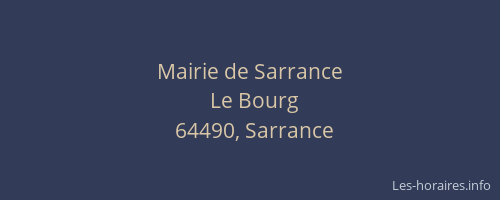 Mairie de Sarrance