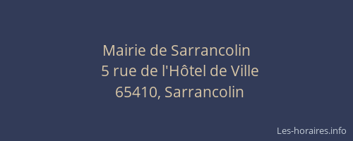 Mairie de Sarrancolin