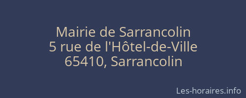 Mairie de Sarrancolin