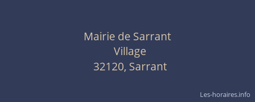 Mairie de Sarrant