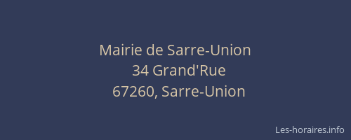 Mairie de Sarre-Union