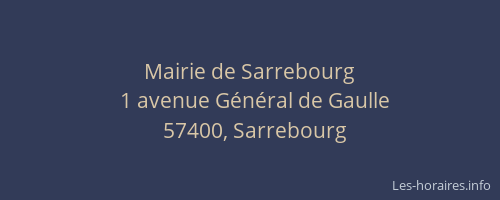 Mairie de Sarrebourg