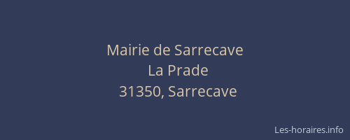 Mairie de Sarrecave