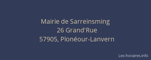 Mairie de Sarreinsming