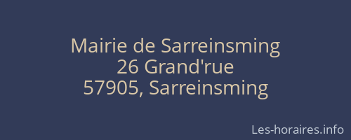 Mairie de Sarreinsming