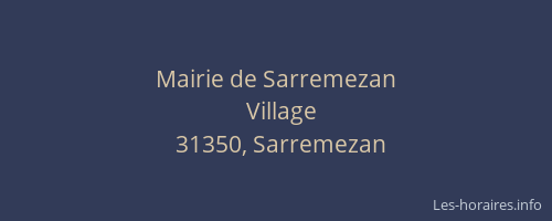 Mairie de Sarremezan