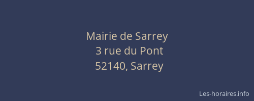 Mairie de Sarrey