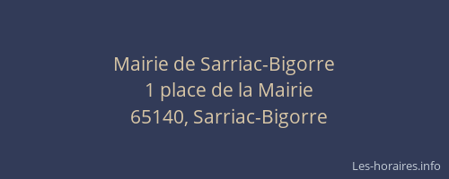 Mairie de Sarriac-Bigorre