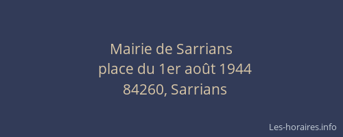 Mairie de Sarrians