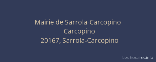 Mairie de Sarrola-Carcopino
