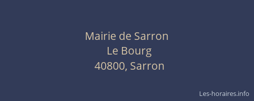 Mairie de Sarron