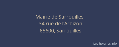 Mairie de Sarrouilles