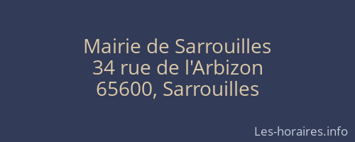 Mairie de Sarrouilles