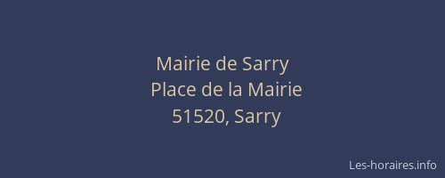 Mairie de Sarry