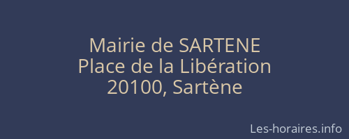 Mairie de SARTENE