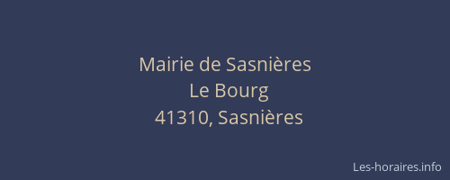 Mairie de Sasni&egrave;res