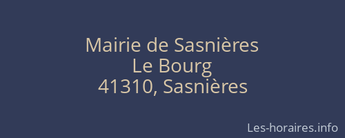 Mairie de Sasnières