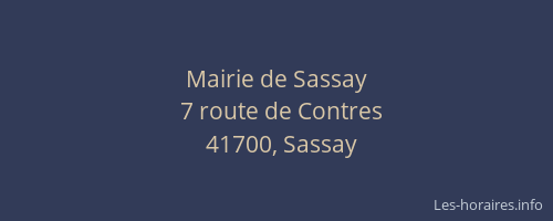 Mairie de Sassay