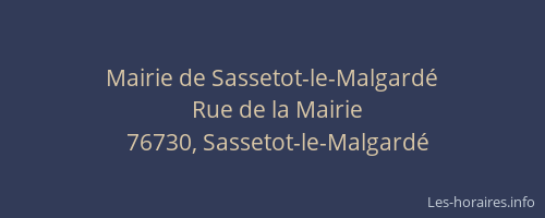 Mairie de Sassetot-le-Malgardé