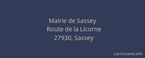 Mairie de Sassey