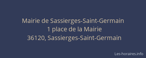 Mairie de Sassierges-Saint-Germain