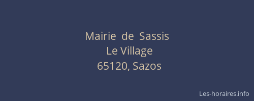 Mairie  de  Sassis