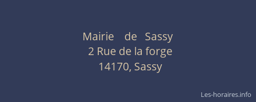 Mairie    de   Sassy