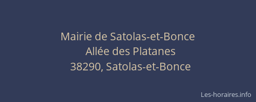 Mairie de Satolas-et-Bonce