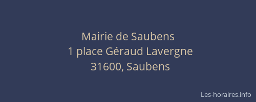 Mairie de Saubens
