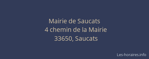 Mairie de Saucats