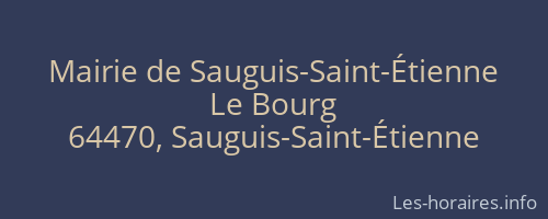 Mairie de Sauguis-Saint-Étienne
