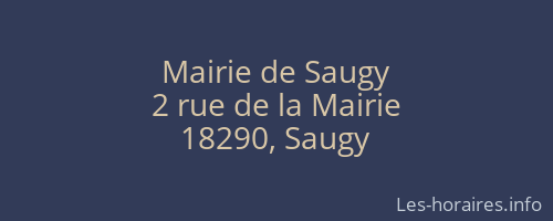 Mairie de Saugy