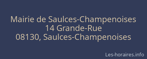 Mairie de Saulces-Champenoises