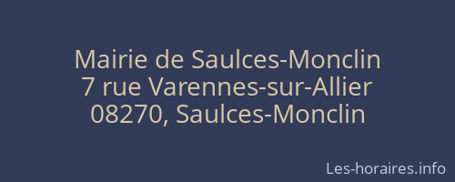 Mairie de Saulces-Monclin