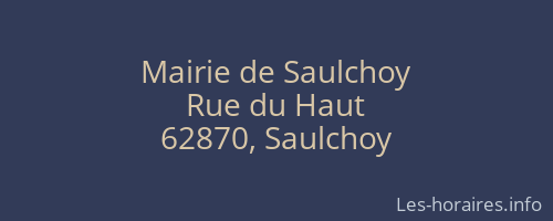 Mairie de Saulchoy