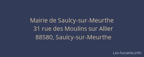 Mairie de Saulcy-sur-Meurthe