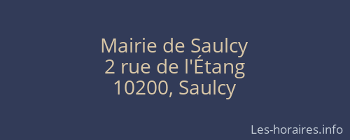 Mairie de Saulcy