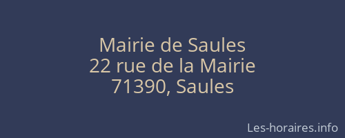 Mairie de Saules