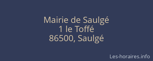 Mairie de Saulgé