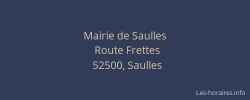 Mairie de Saulles