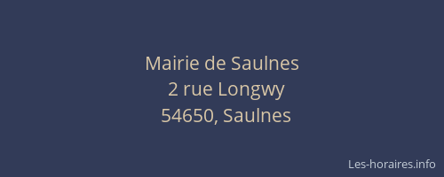 Mairie de Saulnes