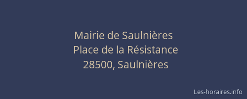 Mairie de Saulni&egrave;res