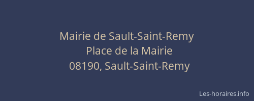 Mairie de Sault-Saint-Remy