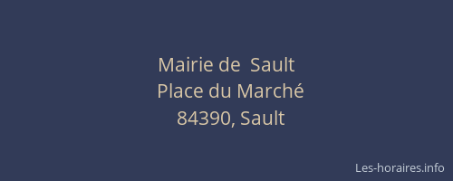 Mairie de  Sault