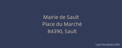 Mairie de Sault